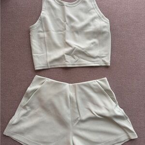 Lululemon soft stream Ribbed Tank and Shorts Set